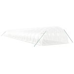 vidaXL Serre avec cadre en acier blanc 96 m² 24x4x2 m