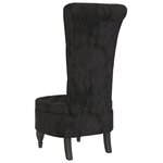 vidaXL Chaise à dossier haut noir velours conception de bouton