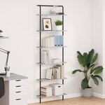 vidaXL Étagère Sonoma gris 60 x 24 x 203 cm Bois d'ingénierie