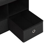 Banc banquette de rangement pliable noir 76 x 38 x 38 cm fau x lin 02_0010904