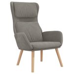 vidaXL Chaise de relaxation avec tabouret Gris clair Velours