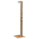 vidaXL Douche d'extérieur beige 50x55x224cm résine tressée bois acacia