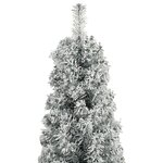 vidaXL Sapin de Noël mince avec support et flocon de neige 270 cm PVC