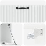 vidaXL Meuble TV mural Blanc 98 x 31 x 30 cm Bois d'ingénierie