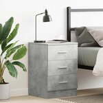 vidaXL Table de chevet Gris béton 38x35x56 cm Bois d'ingénierie
