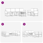 vidaXL Ensemble de canapés d'extérieur 6 pc Naturel