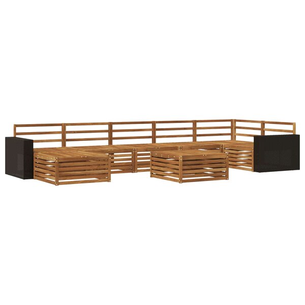vidaXL Ensemble de canapés d'extérieur 8 pc Naturel