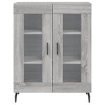 vidaXL Buffet haut Sonoma gris 69 5x34x180 cm Bois d'ingénierie
