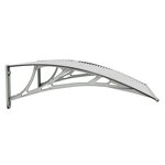 vidaXL Auvent de porte Gris et transparent 80x75 cm Polycarbonate