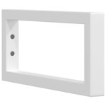 vidaXL Supports d'étagères pour lavabo 2 Pièces blanc rectangulaire acier