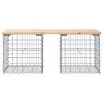 vidaXL Banc de jardin design de gabion 103x44x42 cm bois massif de pin