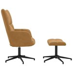 vidaXL Chaise de relaxation avec tabouret Marron Velours