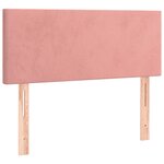 vidaXL Sommier à lattes de lit avec matelas rose 120x190 cm velours
