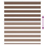 vidaXL Store zèbre marron 120x150cm largeur du tissu 115 9cm polyester