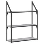 vidaXL Étagère murale 3 niveaux sonoma gris 60x21x78 5 cm