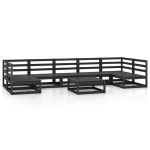 vidaXL Salon de jardin 8 Pièces bois de pin massif