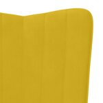 vidaXL Chaise de relaxation avec tabouret Jaune moutarde Velours