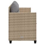 vidaXL Chaise longue avec coussins beige résine tressée