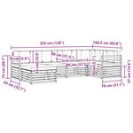 vidaXL Ensemble de canapés d'extérieur 6 pc Blanc et gris clair
