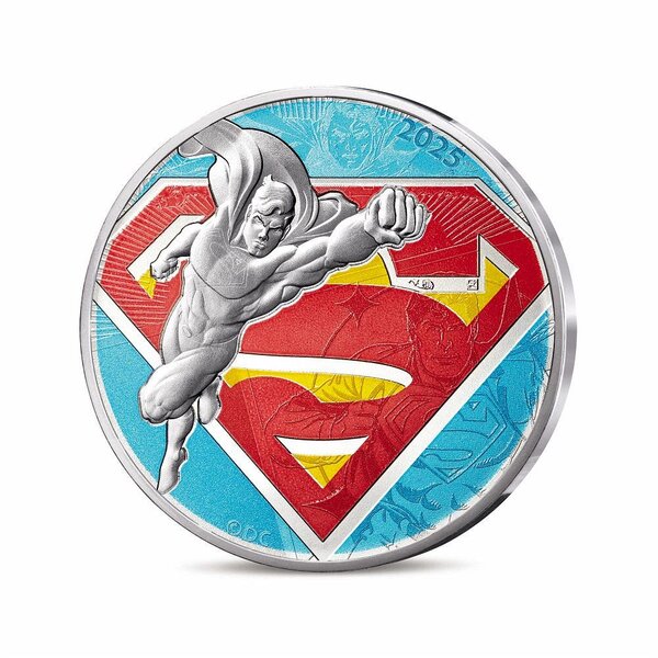 DC COMICS Monnaie de 10€ Argent SUPERMAN LOGO