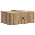 vidaXL Cabinet de chevet mural Chêne artisanal 49 x 34 5 x 20 cm