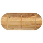vidaXL Dessus de table 140x60x3 8cm ovale bois massif de manguier brut