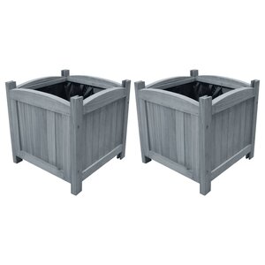 vidaXL Lits surélevés de jardin 2 Pièces 30x30x30 cm Bois de sapin massif
