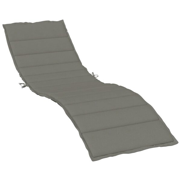 vidaXL Coussin de chaise longue gris foncé mélangé 200x70x4 cm tissu