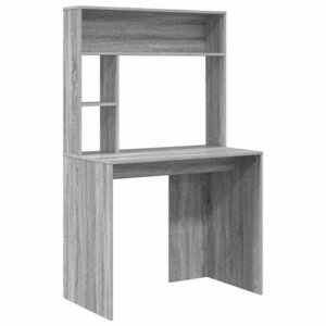 vidaXL Bureau Gris Sonoma 91 x 50 x 149 cm Bois d'ingénierie