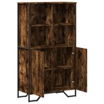 vidaXL Buffet haut chêne fumé 79 5x35 5x137 5 cm bois d'ingénierie