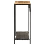 vidaXL Table console 90x30x75 cm bois de manguier massif brut et fer