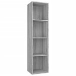 vidaXL Bibliothèque/Meuble TV Sonoma gris 36x30x143 cm