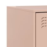 vidaXL Tables de chevet 2 Pièces rose 34 5x39x44 cm acier