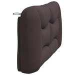 vidaXL Coussin de tête de lit Hvar marron foncé 160 cm tissu