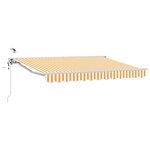 vidaXL Auvent rétractable électrique Jaune et blanc 3 x 2 5 m