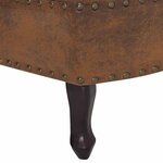vidaXL Chaise longue Marron Similicuir daim