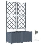 vidaXL Pots de jardin Gris clair 80 x 40 x 142 cm Acier