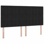 vidaXL Lit avec rangement et matelas Noir 160 x 200 cm Velours