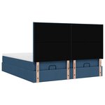 VidaXL Cadre de lit ottoman avec matelas bleu 180x200 cm tissu