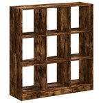 vidaXL Bibliothèque chêne fumé 102x32x108 cm bois d'ingénierie