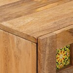 vidaXL Haut Armoire Naturel 60 x 33 5 x 100 cm Bois de mangue massif