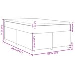 vidaXL Sommier à lattes de lit avec matelas Marron foncé 160x200 cm