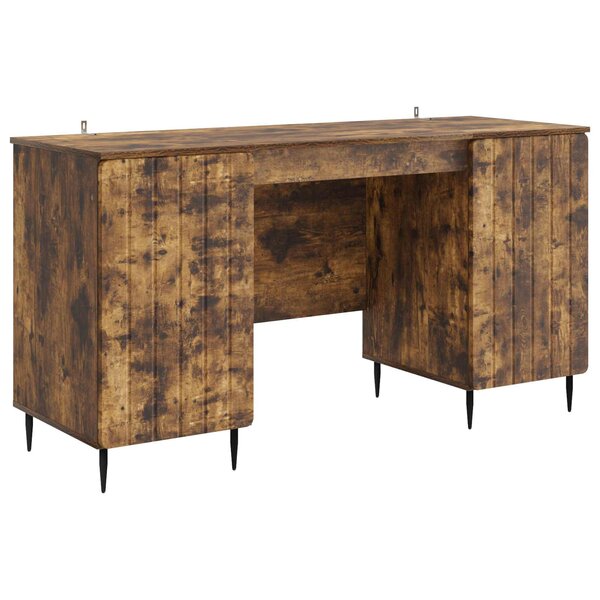 vidaXL Bureau Chêne fumé 142 5 x 50 x 75 cm Bois d'ingénierie