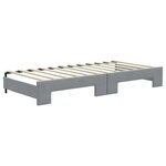 vidaXL Lit de jour avec gigogne et tiroirs gris clair 100x200 cm tissu