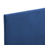 vidaXL Cadre de lit sans matelas bleu tissu 90x200 cm