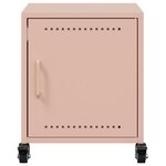 vidaXL Tables de chevet 2 Pièces rose 36x39x43 5 cm acier