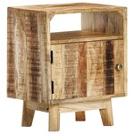 vidaXL Table de chevet 40x30x50 cm Bois de manguier brut