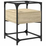 vidaXL Tables de chevet 2 Pièces chêne sonoma 40x40x55 cm bois ingénierie