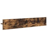 vidaXL Porte-manteau mural avec étagère Chêne fumé 100 x 10.5 x 18 cm