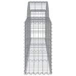 vidaXL Paniers à gabions arqués 13 Pièces 200x30x60/80 cm Fer galvanisé